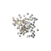 Strass-Steine, Kristall-Glas, facettiert, Ø2,3mm, 0,9mm hoch, klar irisierend, 1000 Stück