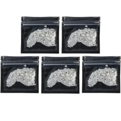 Strass-Steine, Kristall-Glas, facettiert, Ø3mm, 1,6mm hoch, klar-transparent, 2500 Stück