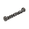 Stretchy Tubes, inkl. Strass-Rondelle, anthrazit mit Strass, 4 cm, 4 Stk.