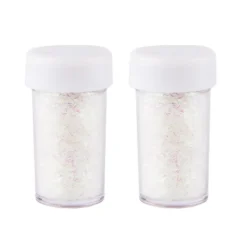 Streu-Deko Frost-Zauber 6, 2x 15g, 1,5mm, Stäbchen, transparent-irisierend