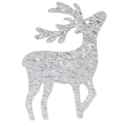 Streudeko, Hirsche, 3cm x 4cm, 2mm stark, silber, 24 Stück