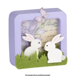 Streu-Deko, Holz, Frohe Ostern, 9 versch. Designs, je 6 Stück, 54-teilig