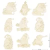 Streu-Deko, Holz, Wichtel, 6 versch. Designs, 3x 3 Stück, 3x 6 Stück 1mm stark, natur, 27 Teile