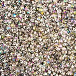 Streu-Diamanten, 4mm x 3mm, klar, irisierend, 90g
