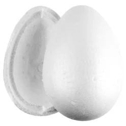 Styropor-Ei, 20cm hoch, Ø 14cm, 2-teilig