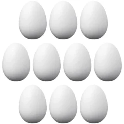 Styroporeier, 6cm hoch, Ø 4cm, 10 Stück