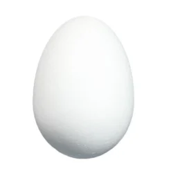 Styropor-Eier, 10cm hoch, Ø 7cm, 5 Stück