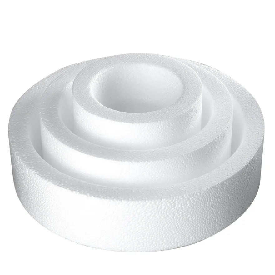 Styropor-Torte, 3 Styropor-Podeste, Ø20 cm, Ø15 cm, Ø10 cm