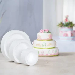 Styropor-Torte, 3 Styropor-Podeste, Ø20 cm, Ø15 cm, Ø10 cm
