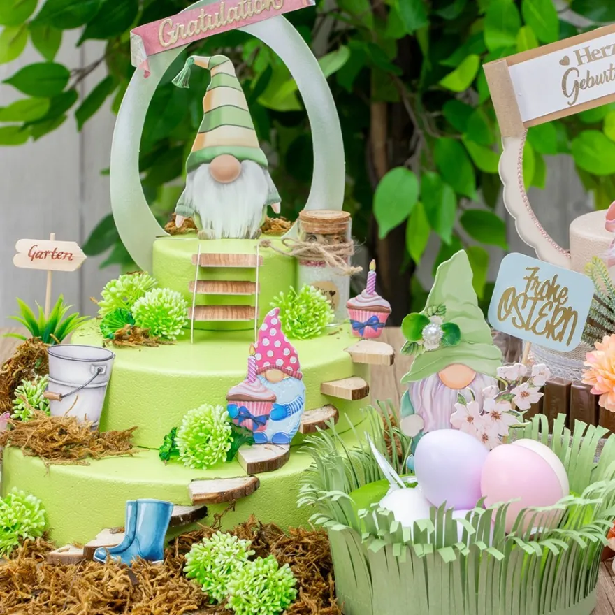 Styropor-Torte, 4 Styropor-Podeste, Ø25 cm, Ø20 cm, Ø15 cm, Ø10 cm