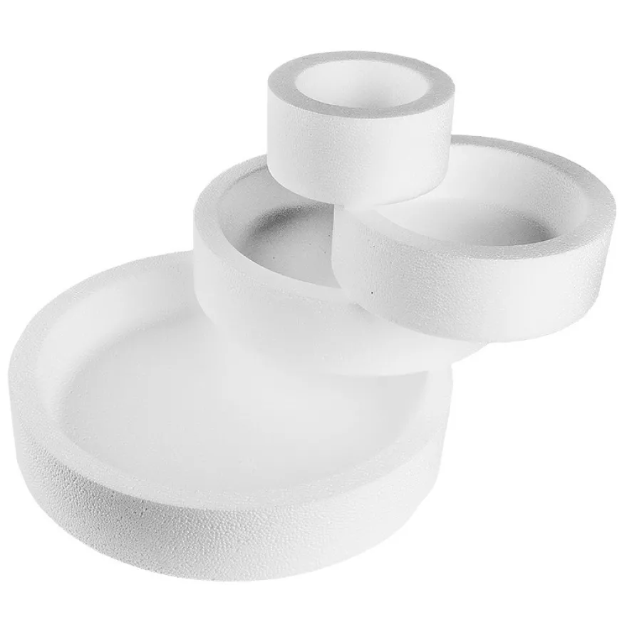Styropor-Torte, 4 Styropor-Podeste, Ø25 cm, Ø20 cm, Ø15 cm, Ø10 cm
