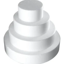 Styropor-Torte, 4 Styropor-Podeste, Ø25 cm, Ø20 cm, Ø15 cm, Ø10 cm