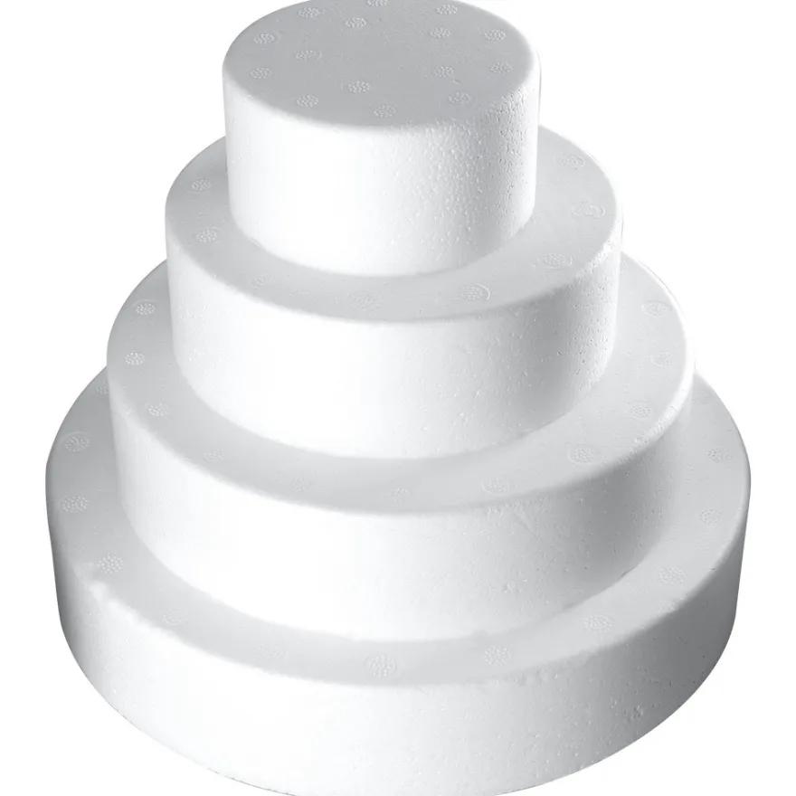 Styropor-Torte, 4 Styropor-Podeste, Ø25 cm, Ø20 cm, Ø15 cm, Ø10 cm