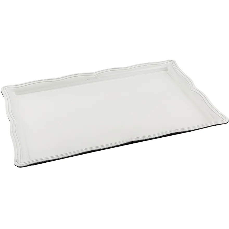 Tablett, 30,5cm x 21,5cm x 2,5cm weiß