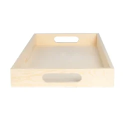 Tabletts, Holz, rechteckig, verschiedene Größen, 3 Stück