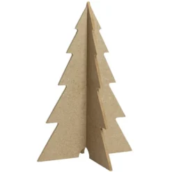 Tannenbaum-Rohlinge, zum Aufstellen, 3 verschiedene Größen, 4mm stark, 3 Stück