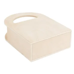 Tasche, Holz, 9,5cm x 4cm x 13,4cm, zum Aufstellen