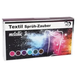 Textil-Sprüh-Zauber metallic 2/Textil-Sprühfarbe, 6 x 50ml, 6 Farben