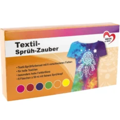 Textil-Sprüh-Zauber/Textil-Sprühfarbe, 6 x 50 ml, 6 Farben