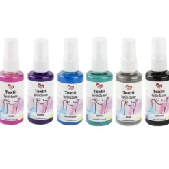 Textil-Sprüh-Zauber 2/Textil-Sprühfarbe, 6 x 50ml, 6 Farben