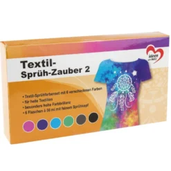 Textil-Sprüh-Zauber 2/Textil-Sprühfarbe, 6 x 50ml, 6 Farben