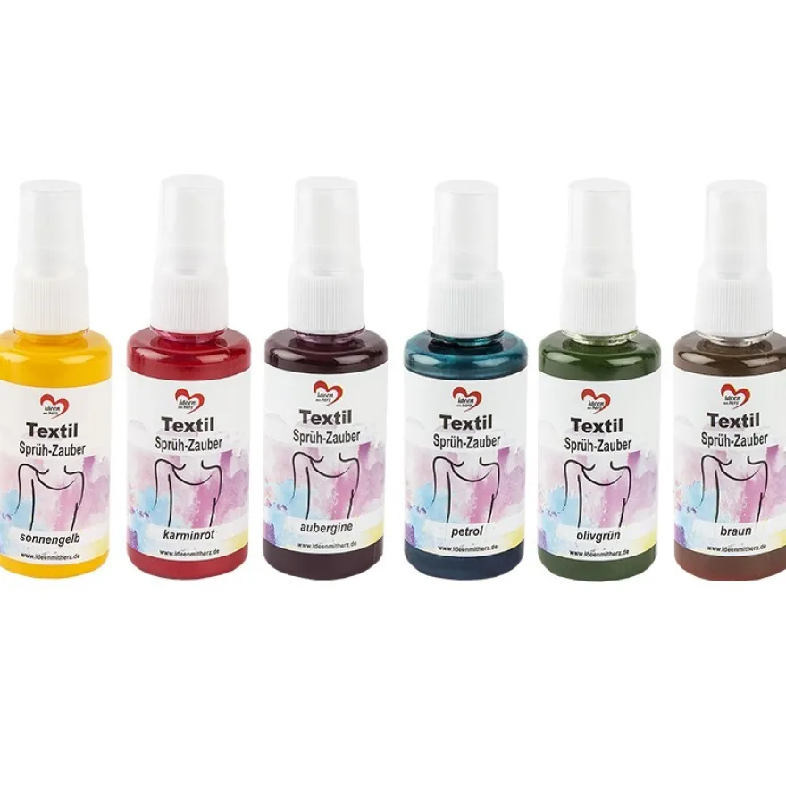 Textil-Sprüh-Zauber 3/Textil-Sprühfarbe, 6 x 50ml, 6 Farben