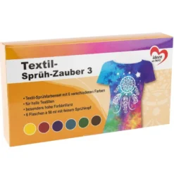 Textil-Sprüh-Zauber 3/Textil-Sprühfarbe, 6 x 50ml, 6 Farben