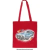 Textil-Tasche, 38cm x 42cm, mit zwei Lang-Henkeln, rot