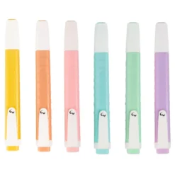 Textmarker, verschiedene Pastellfarben, transluzent, 6 Stück