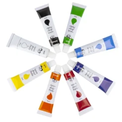 Textur-Acrylfarben, 8 verschiedene Farben, je 18ml
