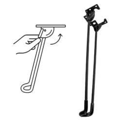 Tischbeine, Design 1, zum Anschrauben, schwarz, 33cm x 10cm x 6cm, inkl. Schrauben, 3 Stück