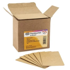 Tischkarten, Kraftpapier, 9cm x 5,3cm, 300 g/m², 200 Stück
