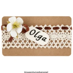 Tischkarten, Kraftpapier, 9cm x 5,3cm, 300 g/m², 200 Stück