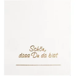 Tischkarten "Schön, dass du da bist" 2, 10cm x 9cm, Strukturkarton 300 g/m², 50 Stück