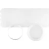 Tisch-Laternen, Ø 7,9cm, 10,3cm hoch, transparent/weiß, 5 Stück