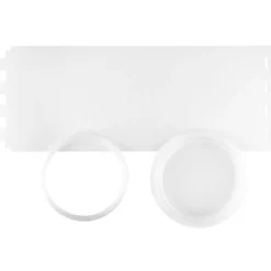 Tisch-Laternen, Ø 7,9cm, 10,3cm hoch, transparent/weiß, 5 Stück