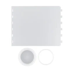 Tisch-Laternen, Zylinder, Laterne: Ø7,8cm, Fuß: Ø9cm, 20cm hoch, transparent-weiß, 5 Stück