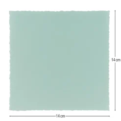 Transparentpapier-Aufleger, mit Büttenrand, 14cm x 14cm, 130g/m², mint, 20 Blatt