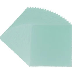 Transparentpapier-Aufleger, mit Büttenrand, 14cm x 14cm, 130g/m², mint, 20 Blatt
