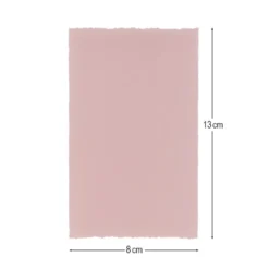Transparentpapier-Aufleger, mit Büttenrand, 8cm x 13cm, 130g/m², altrosa, 20 Blatt
