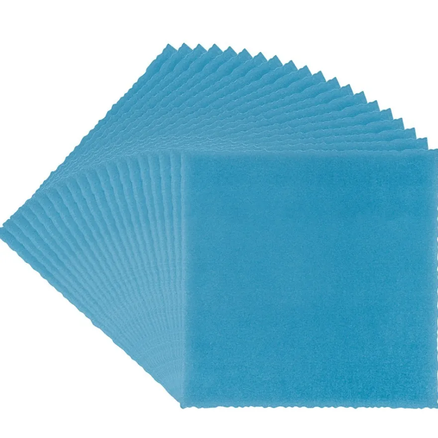 Transparentpapier-Aufleger, mit Büttenrand, 14cm x 14cm, 130g/m², blau, 20 Blatt
