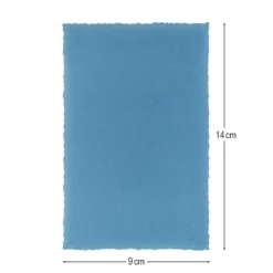 Transparentpapier-Aufleger, mit Büttenrand, 9cm x 14cm, 130g/m², blau, 20 Blatt