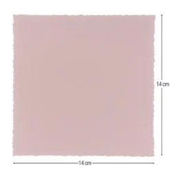 Transparentpapier-Aufleger, mit Büttenrand, 14cm x 14cm, 130g/m², altrosa, 20 Blatt
