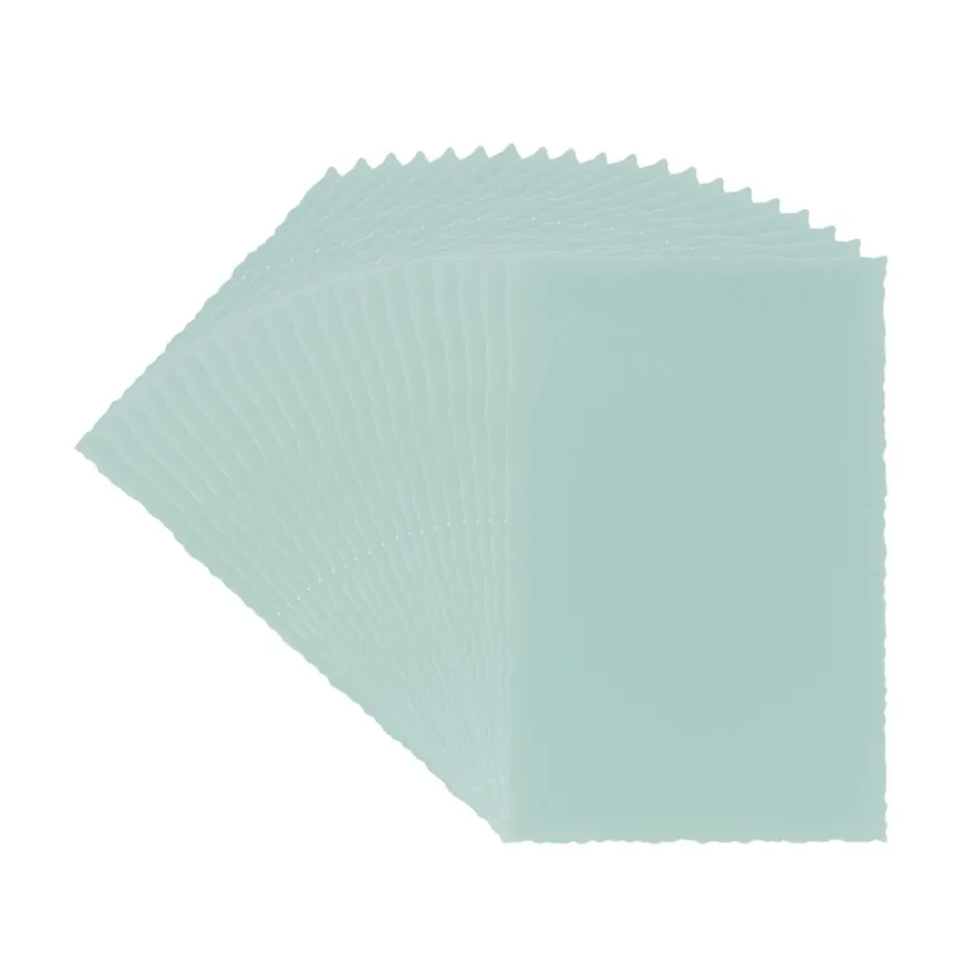 Transparentpapier-Aufleger, mit Büttenrand, 8cm x 13cm, 130g/m², mint, 20 Blatt