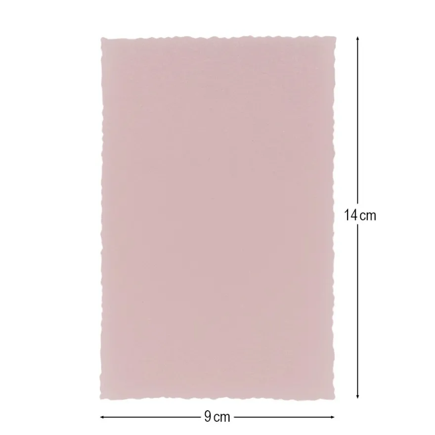 Transparentpapier-Aufleger, mit Büttenrand, 9cm x 14cm, 130g/m², altrosa, 20 Blatt