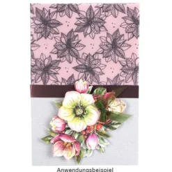 Transparentpapier-Aufleger, mit Büttenrand, 9cm x 14cm, 130g/m², altrosa, 20 Blatt