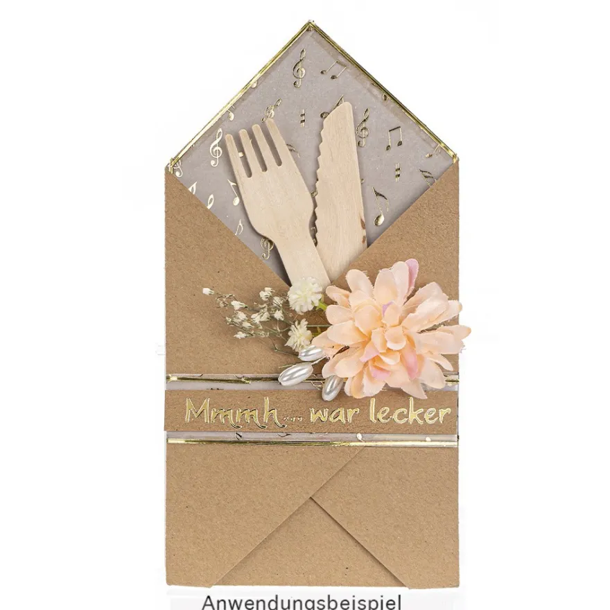 Transparentpapier mit Goldfolienveredelung, Sortierung 2, DIN A4, 10 Designs, weiß, 20 Bogen