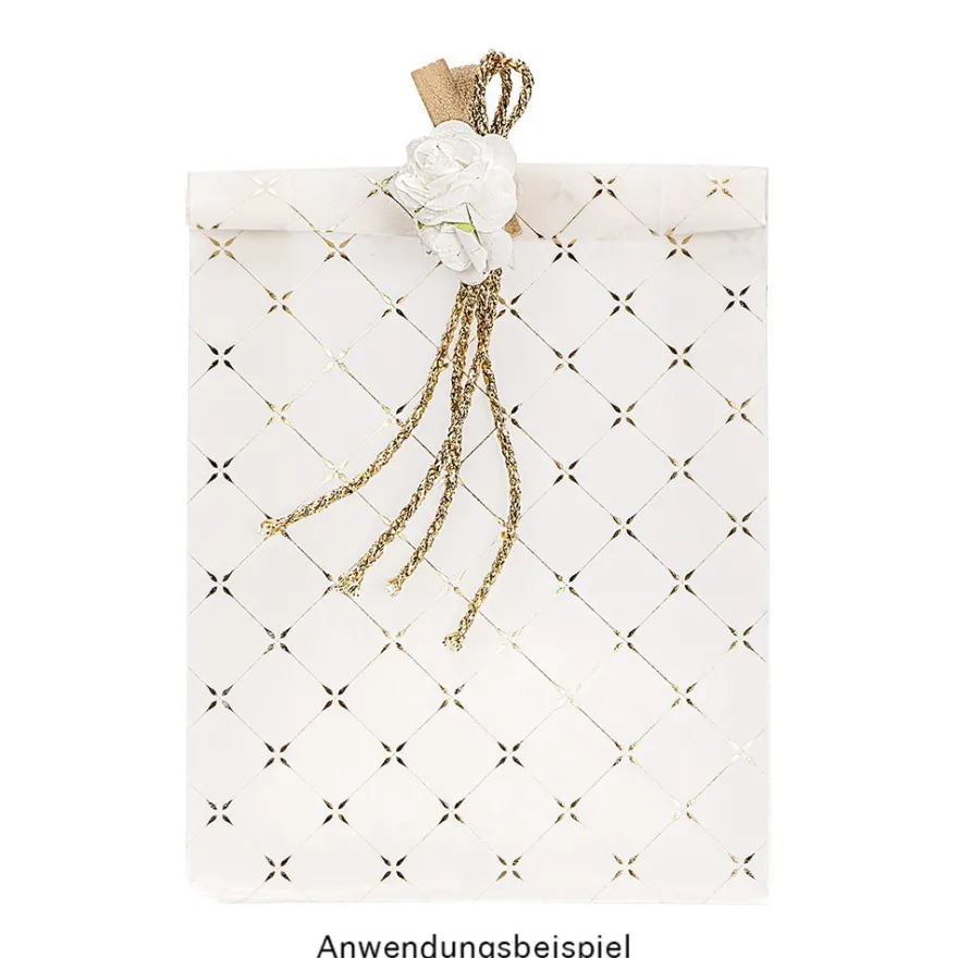 Transparentpapier mit Goldfolienveredelung, Sortierung 2, DIN A4, 10 Designs, weiß, 20 Bogen