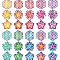 Transparent-Sticker, Blume des Lebens, 10cm x 30cm, 10 Bogen
