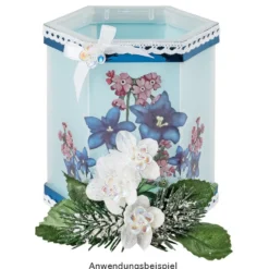 Transparent-Stickerbogen, Edelweiß & Spitze, verschiedene Designs, 10cm x 30cm, 10 Bogen